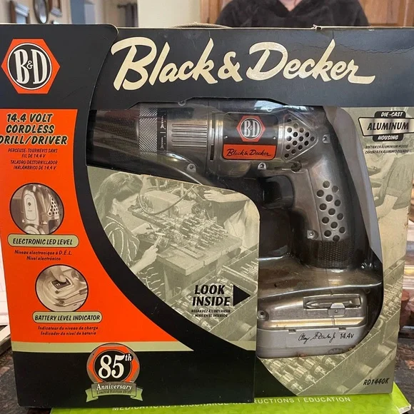 Black Decker Volt Cordless Drill Driver 85th Anniversary RD1440